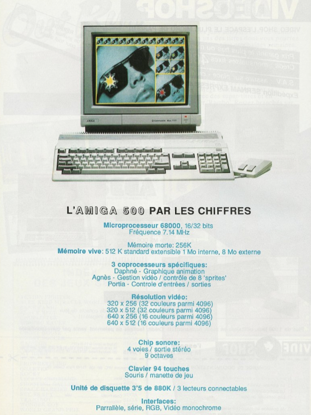 image d'illustration d'une publicité de l'Amiga 500