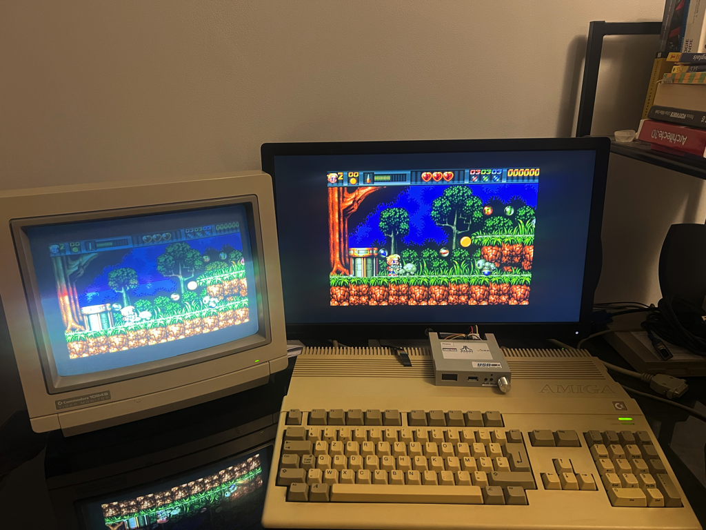 image de mon amiga 500 avec adaptateur HDMI